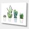 Designart - Cactus Succulent Aloe Vera Home Plants In The Pots - Farmhouse Canvas Wall Art Print
